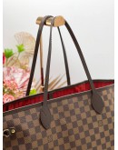 LOUIS VUITTON NEVERFULL TOTE BAG DAMIER CANVAS BROWN EBENE 