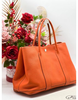 HERMES GARDEN PARTY 36 IN ORANGE TOGO LEATHER ﻿