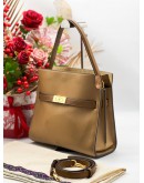 TORY BURCH LEE RADIZWELL TOTE BAG IN GOLDEN SMOKE BROWN 