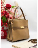 TORY BURCH LEE RADIZWELL TOTE BAG IN GOLDEN SMOKE BROWN 