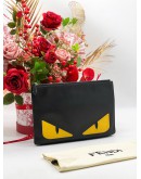 FENDI MONSTER EDITION EYES LEATHER CLUTCH GHW   