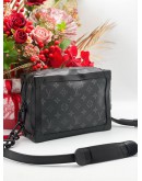 LOUIS VUITTON SOFT TRUNK BLACK MONOGRAM ECLIPSE CALFSKIN LEATHER CROSSBODY BAG 