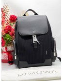 RIMOWA UNISEX NEVER STILL CANVAS FLAP BACKPACK IN BLACK 