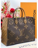 LOUIS VUITTON ONTHEGO IN REVERSE MONOGRAM HANDLE SHOULDER BAG 