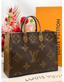 LOUIS VUITTON ONTHEGO IN REVERSE MONOGRAM HANDLE SHOULDER BAG 