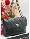 CHANEL BLACK QUILTED CALFSKIN LEATHER IN THE BUSINESS FLAP SHW 