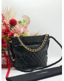 CHANEL BLACK CRUMPLED CALFSKIN EN VOGUE ROPE TOTE 