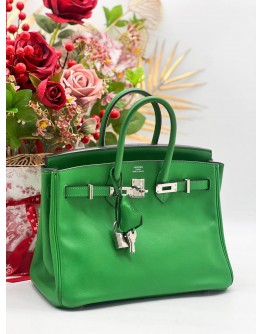 HERMES BIRKIN 25 IN BAMBOU SWIFT PALLADIUM HARDWARE