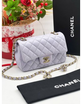 CHANEL MICROCHIP MINI SINGLE FLAP LAMBSKIN GHW 