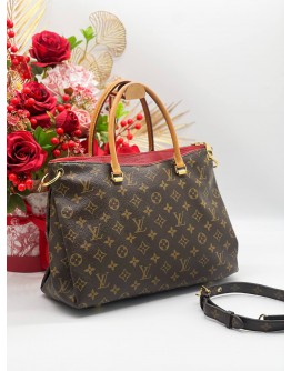 LOUIS VUITTON PALLAS 2WAY SHOULDER HANDBAG MONOGRAM CANVAS 