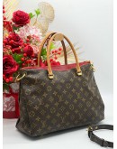 LOUIS VUITTON PALLAS 2WAY SHOULDER HANDBAG MONOGRAM CANVAS 