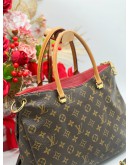 LOUIS VUITTON PALLAS 2WAY SHOULDER HANDBAG MONOGRAM CANVAS 