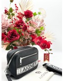 AIGNER LEATHER POUCH WITH STRAP 