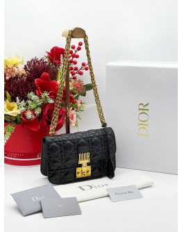 CHRISTIAN DIOR DIORADDICT CANNAGE LAMBSKIN LEATHER FLAP BAG