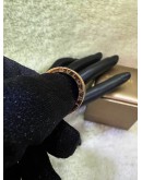 BVLGARI B.ZERO 1 TWO BAND RING IN 18K 750 ROSE GOLD WITH BLACK CERAMIC SPIRAL       
