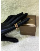 BVLGARI B.ZERO 1 TWO BAND RING IN 18K 750 ROSE GOLD WITH BLACK CERAMIC SPIRAL       