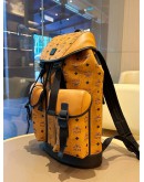 MCM BRANDENBURG BACKPACK IN COGNAC VISETOS MONOGRAM CANVAS WITH NAPPA LEATHER   