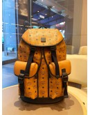 MCM BRANDENBURG BACKPACK IN COGNAC VISETOS MONOGRAM CANVAS WITH NAPPA LEATHER   
