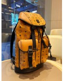 MCM BRANDENBURG BACKPACK IN COGNAC VISETOS MONOGRAM CANVAS WITH NAPPA LEATHER   