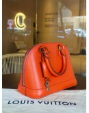 LOUIS VUITTON ALMA BB IN ORANGE EPI LEATHER WITH SILVER HARDWARE  