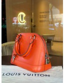 LOUIS VUITTON ALMA BB IN ORANGE EPI LEATHER WITH SILVER HARDWARE  