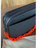 LOUIS VUITTON SOLAR RAY SOFT POCHETTE VOLGA BELT BAG IN BLACK MONOGRAM TAURILLION LEATHER   