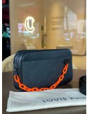 LOUIS VUITTON SOLAR RAY SOFT POCHETTE VOLGA BELT BAG IN BLACK MONOGRAM TAURILLION LEATHER   