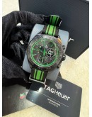 TAG HEUER CHRISTIANO RONALDO CR7 GREEN FLASH CHRONOGRAPH REF CAZ1113 LIMITED SPECIAL EDITION TO 3000 PIECES WORLDWIDE 42MM QUARTZ WATCH