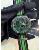 TAG HEUER CHRISTIANO RONALDO CR7 GREEN FLASH CHRONOGRAPH REF CAZ1113 LIMITED SPECIAL EDITION TO 3000 PIECES WORLDWIDE 42MM QUARTZ WATCH