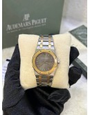 AP AUDEMARS PIGUET ROYAL OAK REF 56303SA 18K 750 YELLOW GOLD GREY DIAL 33MM QUARTZ WATCH
