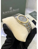 AP AUDEMARS PIGUET ROYAL OAK REF 56303SA 18K 750 YELLOW GOLD GREY DIAL 33MM QUARTZ WATCH