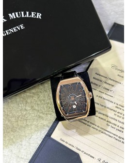 FRANCK MULLER VANGUARD 18K 750 ROSE GOLD REF V45SCDT5NNR BLACK DIAL 53.7MM X 44MM AUTOMATIC WATCH