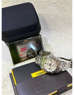 BREITLING GALACTIC 36 REF A3733012/A717 WHITE DIAMOND MOTHER OF PEARL DIAL 36MM AUTOMATIC WATCH