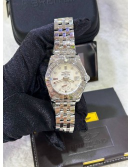 BREITLING GALACTIC 36 REF A3733012/A717 WHITE DIAMOND MOTHER OF PEARL DIAL 36MM AUTOMATIC WATCH