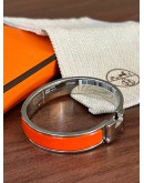 HERMES CLIC CLAC H BRACELET ORANGE ENAMEL WITH STAINLESS STEEL