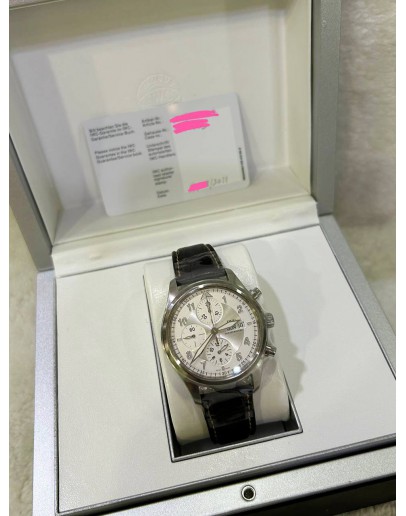IWC PILOT SPITFIRE CHRONOGRAPH REF IW3717 WHITE DIAL 42MM AUTOMATIC WATCH