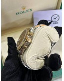 ROLEX DAYTONA SUPERLATIVE CHRONOMETER COSMOGRAPH HALF 18K 750 YELLOW GOLD REF 16523 CHAMPAGNE DIAL 40MM AUTOMATIC WATCH