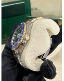 ROLEX SUBMARINER DATE HALF 18K 750 YELLOW GOLD REF 116613LB BLUE DIAL  40MM AUTOMATIC WATCH