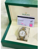 ROLEX DATEJUST 36 HALF 18K 750 YELLOW GOLD REF 16013 DIAMOND DIAL 36MM AUTOMATIC WATCH