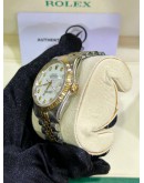 ROLEX DATEJUST 36 HALF 18K 750 YELLOW GOLD REF 16013 DIAMOND DIAL 36MM AUTOMATIC WATCH