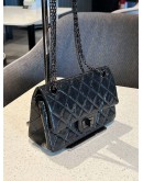 CHANEL REISSUE 227 DOUBLE FLAP BAG IN MUD AGED CALFKSIN LEATHER