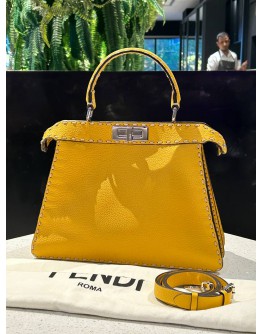 FENDI MEDIUM PEEKABOO ISEEU IN MUSTARD YELLOW