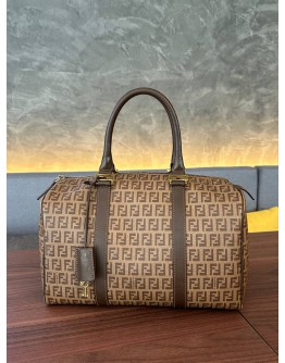 FENDI ZUCCHINO FOREVER BAULETTO BOSTON BAG