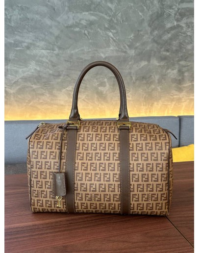 FENDI ZUCCHINO FOREVER BAULETTO BOSTON BAG