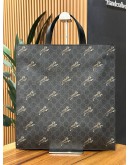 GUCCI GG SUPREME CANVAS WITH TIGER PRINTED HAND TOTE BAG WITH STRAP