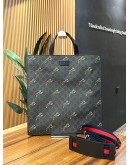 GUCCI GG SUPREME CANVAS WITH TIGER PRINTED HAND TOTE BAG WITH STRAP