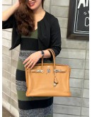HERMES BIRKIN 35 IN GOLD EPSOM LEATHER WITH PALLADIUM HARDWARE