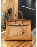 HERMES BIRKIN 35 IN GOLD EPSOM LEATHER WITH PALLADIUM HARDWARE