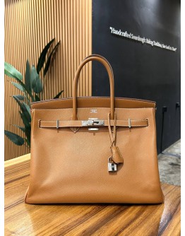 HERMES BIRKIN 35 IN GOLD EPSOM LEATHER WITH PALLADIUM HARDWARE