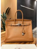 HERMES BIRKIN 35 IN GOLD EPSOM LEATHER WITH PALLADIUM HARDWARE